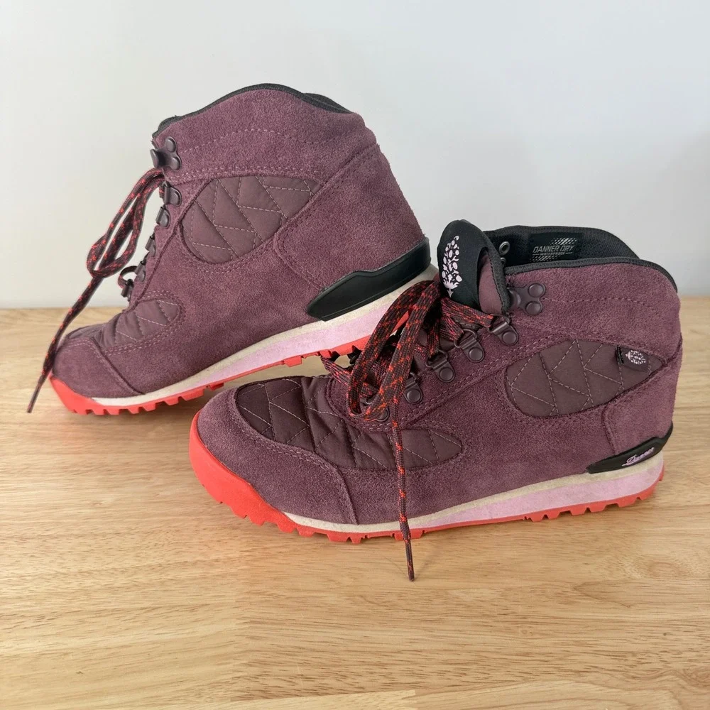 Danner X FP Movement Jag Quilt Hiking Boots Women 8 Fig Jam Purple Red Suede